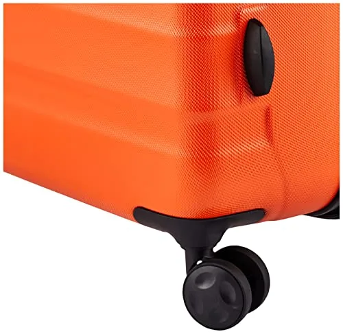 Amazon Basics ▫️ Mala Rígida Grande - Bagagem de Viagem Extensível em ABS com 4 Rodas Duplas Giratórias - Resistente a arranhões e leve - 78 x 52,6 x 32 cm - Laranja Queimado 4
