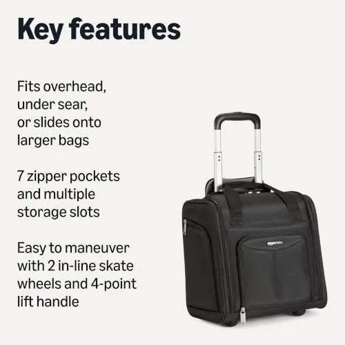 Amazon Basics ▫️ Bagagem para colocar debaixo do assento, 34 x 24 x 36 cm, Preto 2