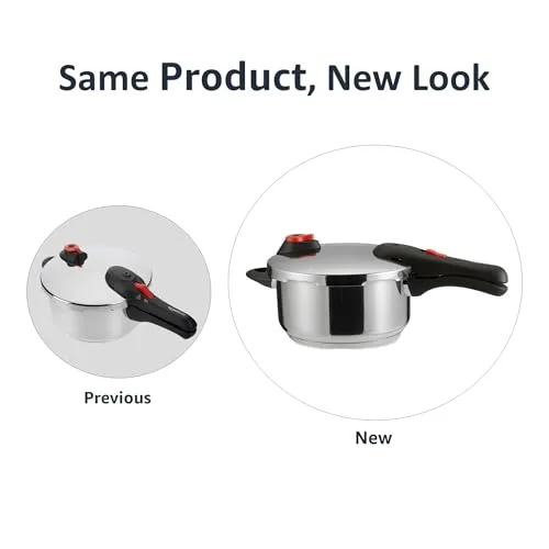 Amazon Basics ▫️ Panela de pressão em aço inoxidável, adequada para placas de indução, 4 litros, prateada 5