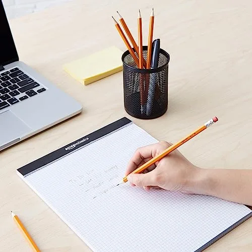 Amazon Basics ▫️ Lápis de grafite 2HB com revestimento de madeira, pré-afiados, sem manchas, com ponta de borracha, para a escola, embalagem de 150 unidades 6