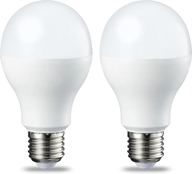 Amazon Basics ▫️ E27 Lâmpada LED Edison, 13 W (equivalente a 100 W), branco quente, não regulável, embalagem de 2, CRI80