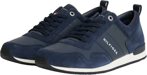 Tommy Hilfiger ▫️ Runner - Ténis de homem Iconic em mistura de couro e camurça - Calçado desportivo 3