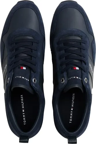 Tommy Hilfiger ▫️ Runner - Ténis de homem Iconic em mistura de couro e camurça - Calçado desportivo 5