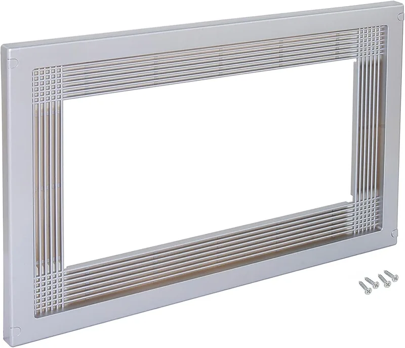 EMUCA ▫️ Moldura embutida para micro-ondas, níquel acetinado