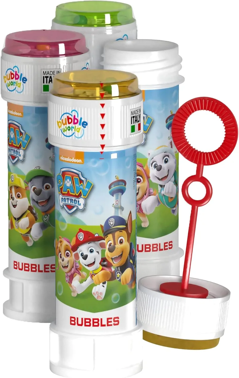 Dulcop ▫️ Bolhas Paw Patrol/Patrulha Canina - Bolhas de sabão - 60 ml - 047709 - Branco - Plástico - Licença oficial - Brinquedo infantil - Brincadeira ao ar livre - A partir dos 3 anos