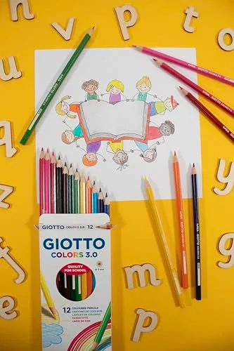 Giotto ▫️ Colors 3.0 - Conjunto de 12 lápis de cor 3