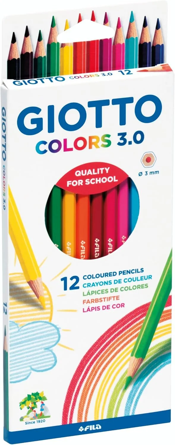 Giotto ▫️ Colors 3.0 - Conjunto de 12 lápis de cor
