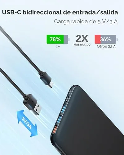 charmast ▫️ Power Bank 26800mAh, Bateria Externa Ultra Fina 3