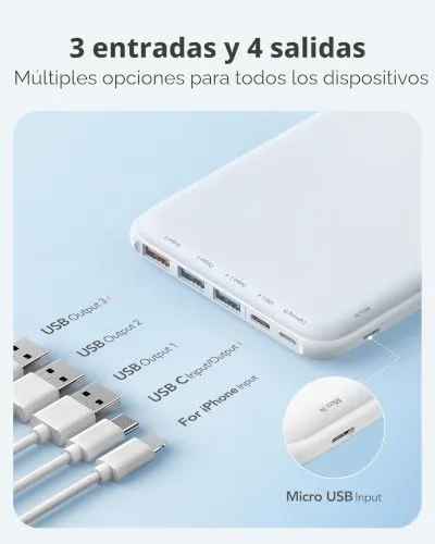 charmast ▫️ Power Bank 26800mAh, Bateria Externa Ultra Fina 4