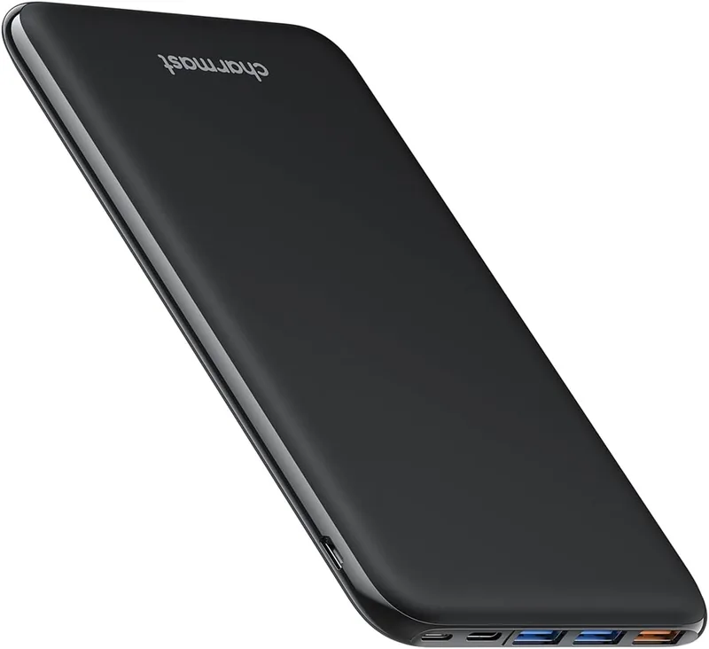 charmast ▫️ USB C Power Bank 26800mAh Bateria externa USB C Power Bank 26800mAh Bateria portátil Carregamento rápido Carregador portátil para telemóvel com 4 portas inteligentes E saídas e 3 entradas Compatível com telemóveis 13/12 Samsung e smartphones