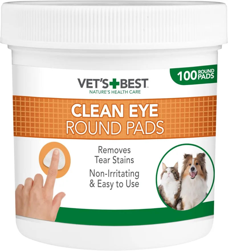 Vet's Best ▫️ Natural Eye Cleaning Pads para cães 100 unidades.