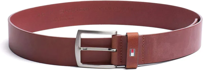 Tommy Hilfiger ▫️ Cinto para homem Novo Cinto Denton 4.0 Cinto em pele