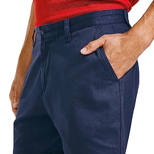 Nautica ▫️ Calções em sarja de algodão com frente lisa e elástica - Calções casuais para homem 3