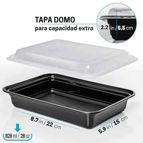 Igluu Meal Prep ▫️ Recipientes para alimentos (conjunto de 10) 1 unidade – 828 ml 3