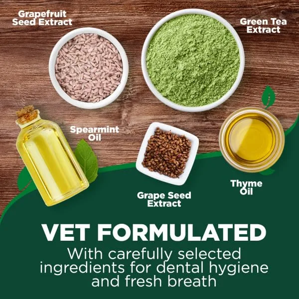 Vet's Best ▫️ Toalhetes de higiene dentária ; Reduzem a placa bacteriana e refrescam o hálito; Toalhetes de limpeza dentária para cães e gatos - 50 toalhetes descartáveis 6