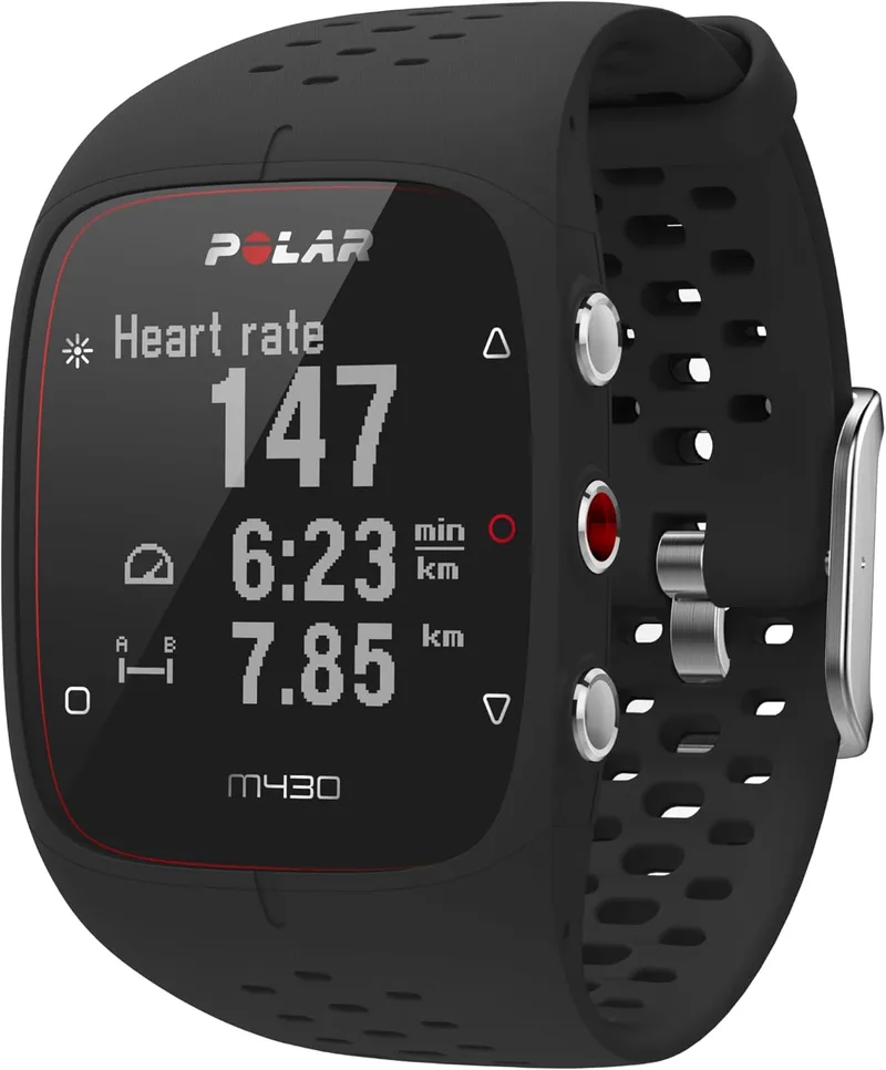 Polar ▫️ M430 - Relógio de Treino com GPS e Monitor de Ritmo Cardíaco de Pulso - Relógio de Corrida, Monitorização da Atividade e do Sono 24/7, Velocidade, Distância e Interior, M/L