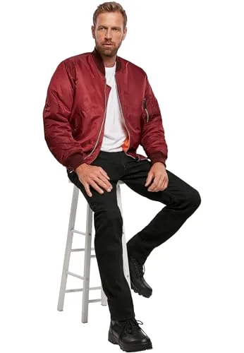Brandit ▫️ MA1 Casaco Bomber para Homem Preto 100% Nylon 6