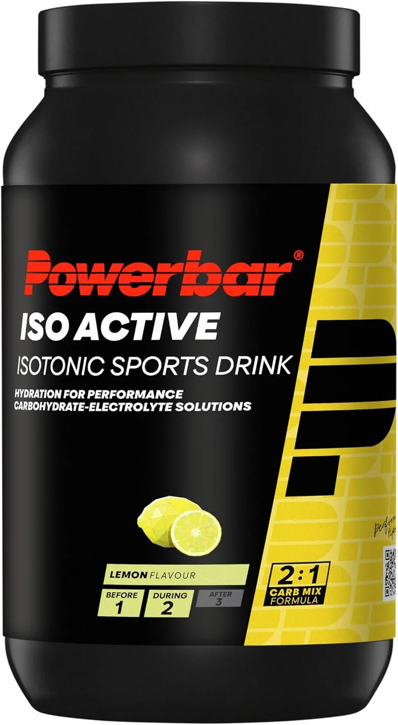 PowerBar ▫️ Isoactive (1320 g) Limão Energia e resistência Eletrólitos