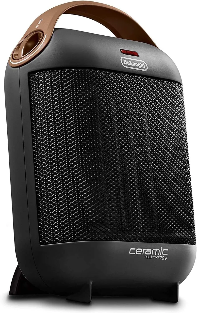 De'Longhi ▫️ Aquecedor cerâmico HFX30C18.AG | Aquecedor portátil para um fornecimento rápido e seletivo de calor | 2 níveis de potência | Função anticongelante | Potência de 1800 W | Antracite