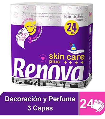 RENOVA ▫️ Papel Higiénico Skin Care Plus Perfumado - 24 rolos 2
