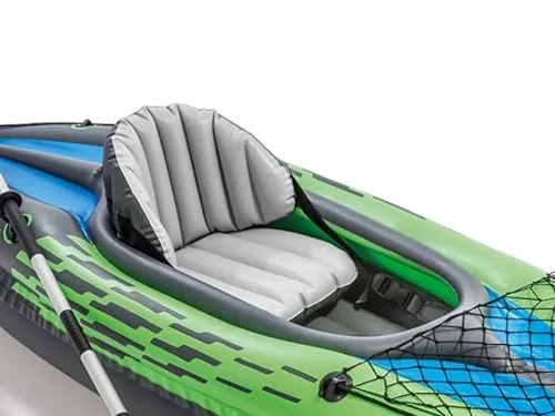 Intex ▫️ Caiaque Challenger, canoa insuflável para uma pessoa com remos de alumínio e bomba manual 2