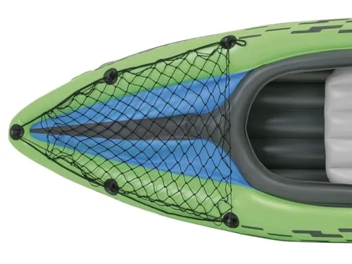 Intex ▫️ Caiaque Challenger, canoa insuflável para uma pessoa com remos de alumínio e bomba manual 4