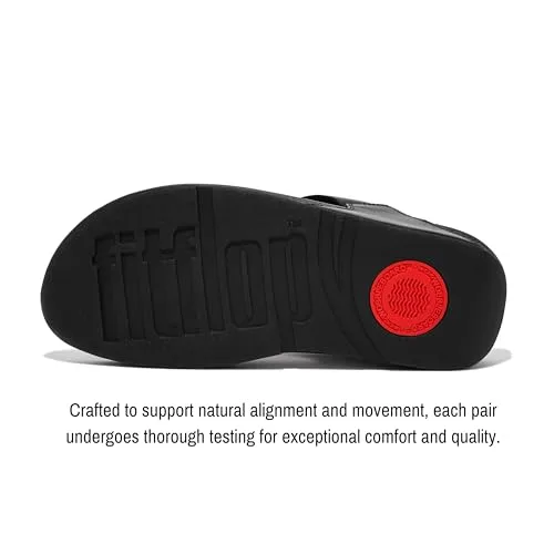 Fitflop ▫️ Lulu Leather Toepost, Sandálias com Plataforma para Mulher, Preto, 36 EU 4