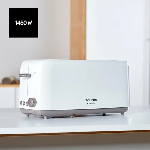 Taurus ▫️ Torradeira de 1450 W, duas ranhuras compridas, 6 níveis, LED, silenciosa 2