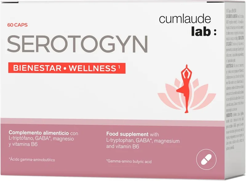 Cumlaude ▫️ Serotogyn - Suplemento alimentar para reduzir os afrontamentos durante a menopausa - 60 cápsulas, tamanho único, 100 ml