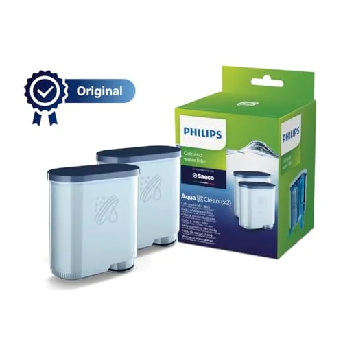 PHILIPS ▫️ Saeco Filtro Aquaclean para máquina de café superautomática, 2 filtros 2