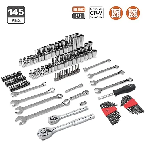 Amazon Basics ▫️ Conjunto de chaves mecânicas 145 peças 2