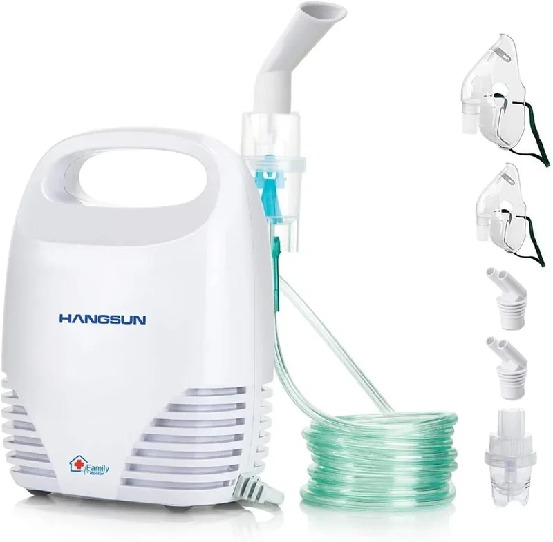 HANGSUN ▫️ Inalador Nebulizador Elétrico CN560 – Nebulizador para bebés e adultos, para inalação de medicamentos líquidos (branco)