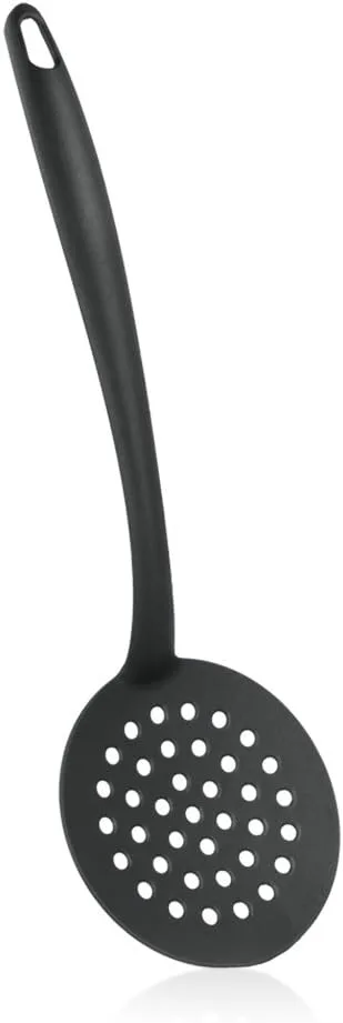 Metaltex ▫️ 25x15x5 cm Escumadeira básica de cozinha, Nylon, Preto, Multicolor