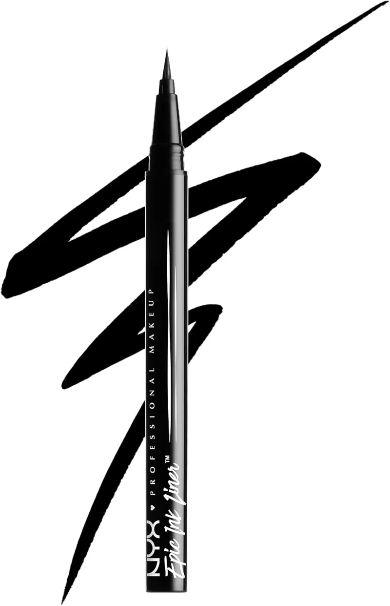 NYX PROFESSIONAL MAKEUP ▫️ Epic Ink Eyeliner, ponta de pincel, à prova de água, fórmula vegan, preto