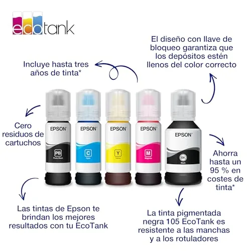 Epson ▫️ EcoTank 106 Frasco de Tinta Original | Magenta | Alto Rendimento – Até 1900 fotografias | Compatível com os modelos ET-7700 / ET-7750 | Qualidade de marca para resultados ótimos 2