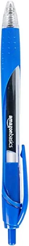 Amazon Basics ▫️ Canetas retráteis de tinta gel com pega em borracha, secagem rápida, ideais para a escola e para o escritório, ponta fina (0,7 mm), azuis, embalagem de 12 unidades 2