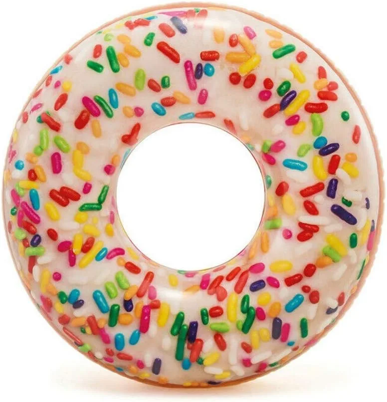 Intex ▫️ Anel insuflável colorido Donut com 99 cm de diâmetro (56263)