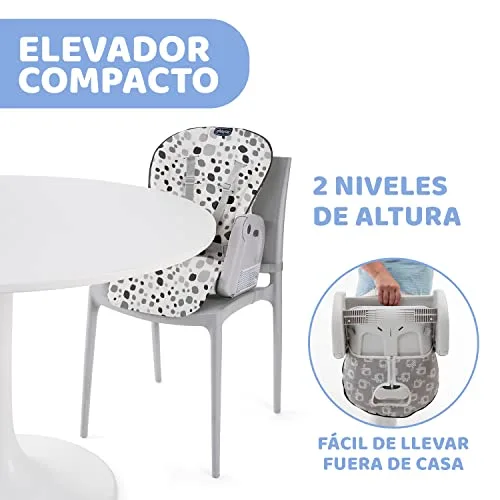 Chicco ▫️ Polly Progres5 - Cadeira de refeições evolutiva, de espreguiçadeira a elevador, 4 rodas, dos 0 aos 3 anos, cinzenta 7
