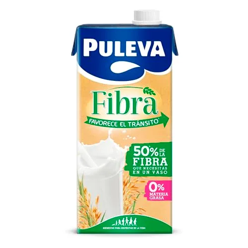 Puleva ▫️ Leite com Fibra de Chicória e Aveia, Bebida Láctea, Favorece o Trânsito Intestinal e a Digestão, Cálcio e Vitaminas, 50% da Dose Diária de Fibra por Copo, Embalagem de 6 x 1 Litro 3