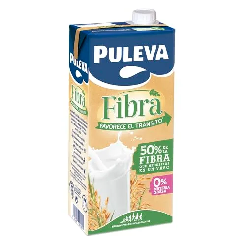 Puleva ▫️ Leite com Fibra de Chicória e Aveia, Bebida Láctea, Favorece o Trânsito Intestinal e a Digestão, Cálcio e Vitaminas, 50% da Dose Diária de Fibra por Copo, Embalagem de 6 x 1 Litro 4