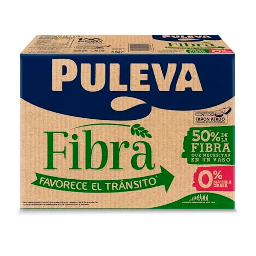 Puleva ▫️ Leite com Fibra de Chicória e Aveia, Bebida Láctea, Favorece o Trânsito Intestinal e a Digestão, Cálcio e Vitaminas, 50% da Dose Diária de Fibra por Copo, Embalagem de 6 x 1 Litro 5