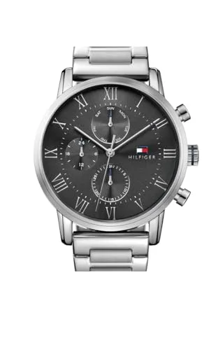 Tommy Hilfiger ▫️ Relógio analógico multifunções de quartzo para homem, com bracelete em aço inoxidável ou bracelete em pele 2