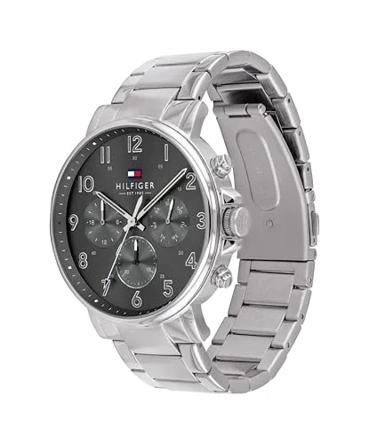 Tommy Hilfiger ▫️ Relógio analógico multifunções de quartzo para homem, com bracelete em aço inoxidável ou bracelete em pele 3