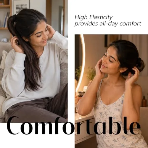 Dreamlover ▫️ Elásticos Pretos para o Cabelo, 50 Unidades, Elásticos para o Cabelo de Mulher, Elásticos que Não Partem o Cabelo, Elásticos para o Cabelo, Elásticos Resistentes para o Cabelo de Mulher 5