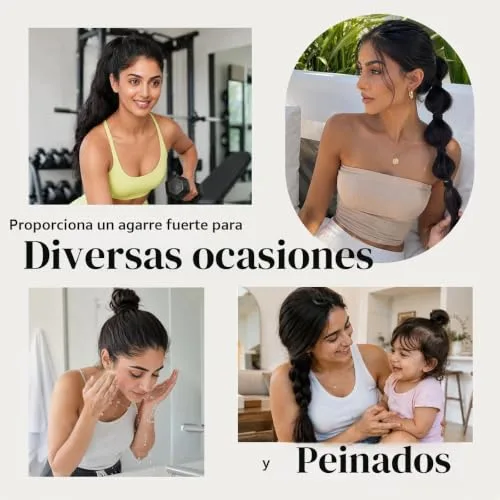 Dreamlover ▫️ Elásticos Pretos para o Cabelo, 50 Unidades, Elásticos para o Cabelo de Mulher, Elásticos que Não Partem o Cabelo, Elásticos para o Cabelo, Elásticos Resistentes para o Cabelo de Mulher 6