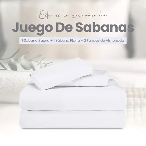 Utopia Bedding ▫️ Conjunto de lençóis de 4 peças 150 x 200 cm, branco 3