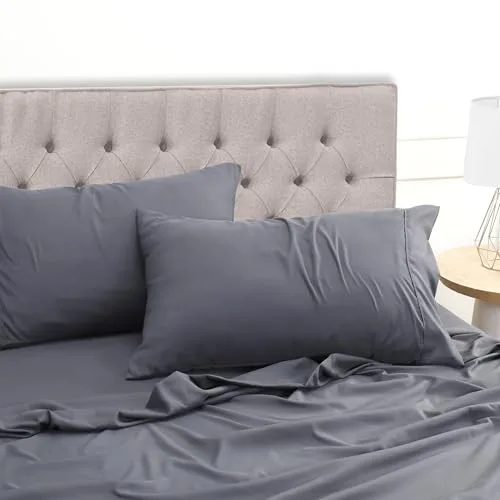 Utopia Bedding ▫️ Conjunto de lençóis de 4 peças 150 x 200 cm, cinzento 6