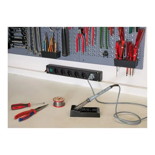 Brennenstuhl ▫️ Bremounta - Extensão com 6 tomadas e interruptor (extensão com tomadas a 90 graus, extensão com opção de montagem e cabo de 3 m) Preto 5