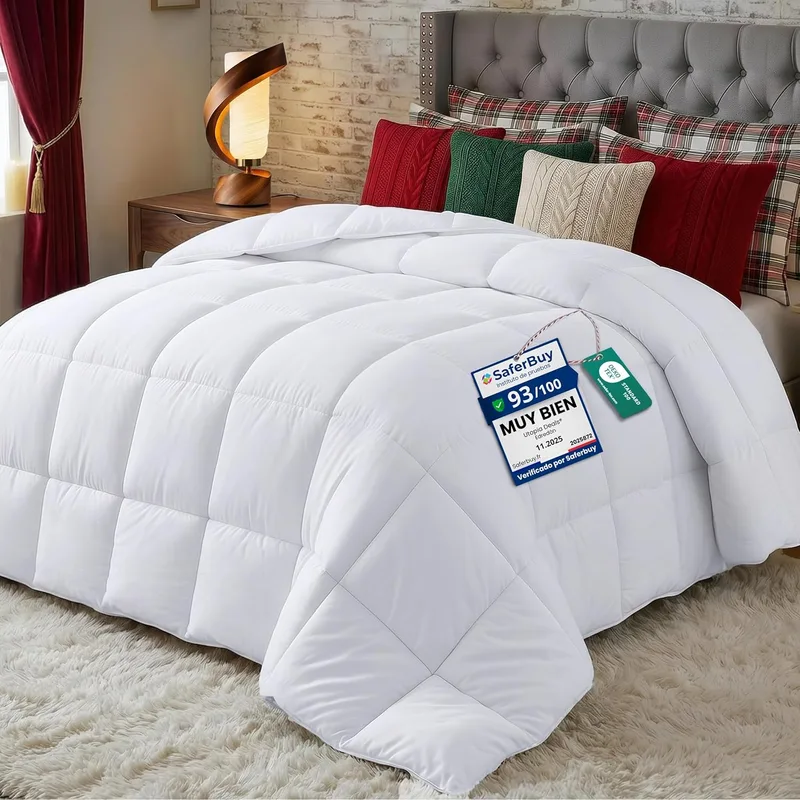 Utopia Bedding ▫️ Fibre Duvet 220x240 cm, Fibra oca de silicone, 370 gr/m², (Branco, Cama 135/150-220 x 240 cm)