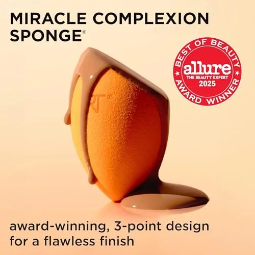 REAL TECHNIQUES ▫️ Miracle Complexion Sponge & Travel - Esponja de aplicação com estojo, laranja 2